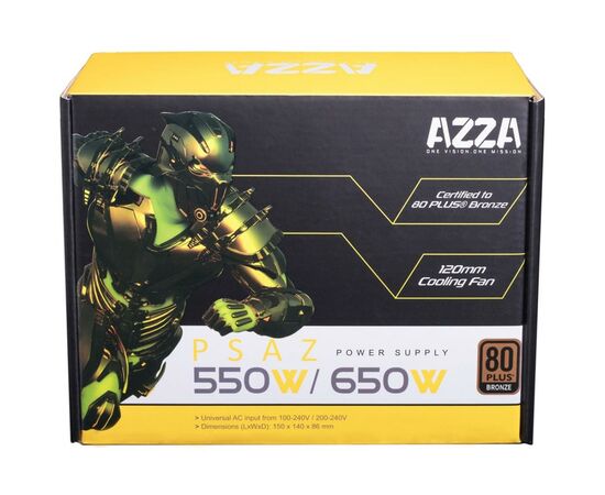 Блок питания Azza 550W (PSAZ-550W), изображение 4 Блок питания Azza 550W (PSAZ-550W), изображение 4