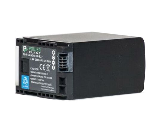 Акумулятор до фото/відео PowerPlant Canon BP-827 Chip (DV00DV1262)