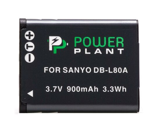 Аккумулятор к фото/видео PowerPlant Sanyo DB-L80, D-Li88 (DV00DV1289), изображение 2 Аккумулятор к фото/видео PowerPlant Sanyo DB-L80, D-Li88 (DV00DV1289), изображение 2