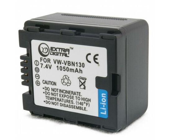 Акумулятор до фото/відео Extradigital Panasonic VW-VBN130 (DV00DV1361), зображення 2 Акумулятор до фото/відео Extradigital Panasonic VW-VBN130 (DV00DV1361), зображення 2