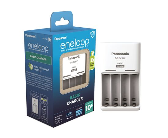 Зарядное устройство для аккумуляторов Panasonic Basic Charger New (BQ-CC51E)