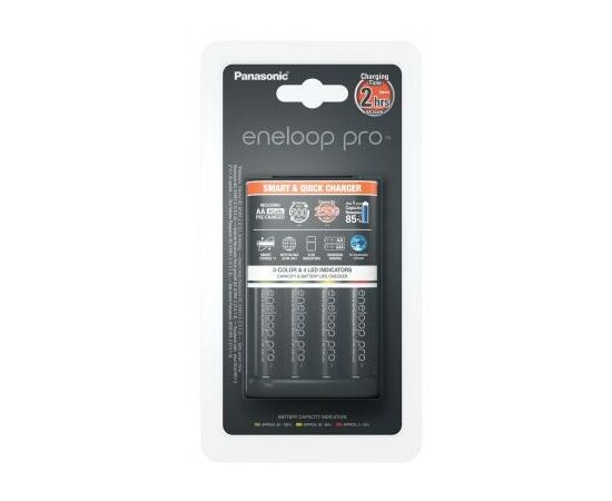 Зарядное устройство для аккумуляторов Panasonic Smart-Quick Charger+Eneloop Pro +4*AA 2500 mAh NI-MH (K-KJ55HCD40E)