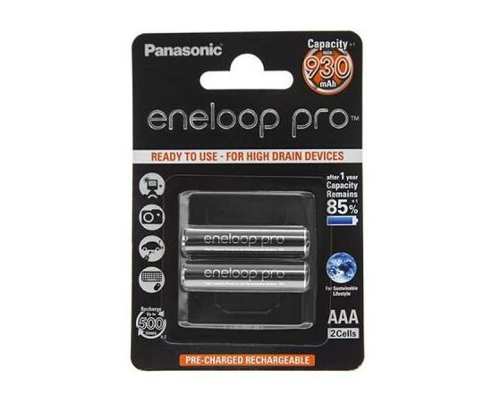 Аккумулятор Panasonic Eneloop Pro AAA 930 mAh NI-MH * 2 (BK-4HCDE/2BE)