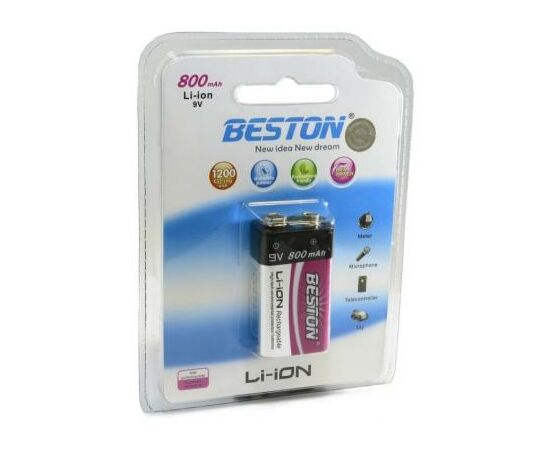 Аккумулятор Beston CR-9V 800mAh Li-ion (AAB1823), изображение 4 Аккумулятор Beston CR-9V 800mAh Li-ion (AAB1823), изображение 4
