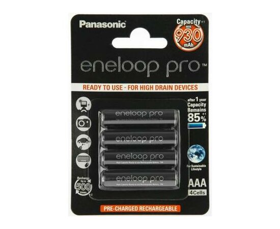 Акумулятор Panasonic Eneloop Pro AAA 930 mAh NI-MH * 4 (BK-4HCDE/4BE)