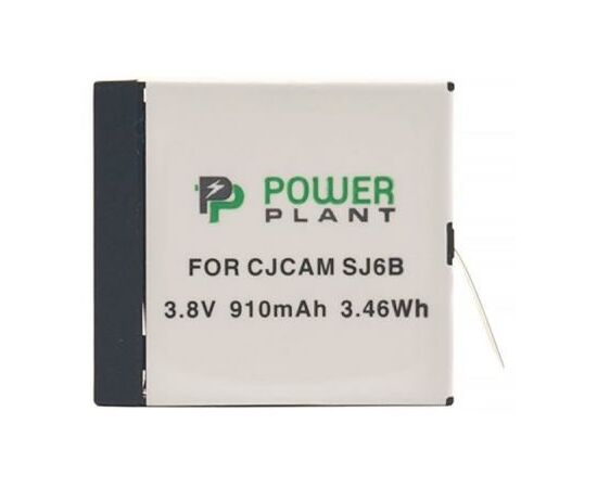 Аккумулятор к фото/видео PowerPlant SJCAM SJ6B 910mAh (CB970131), изображение 2 Аккумулятор к фото/видео PowerPlant SJCAM SJ6B 910mAh (CB970131), изображение 2