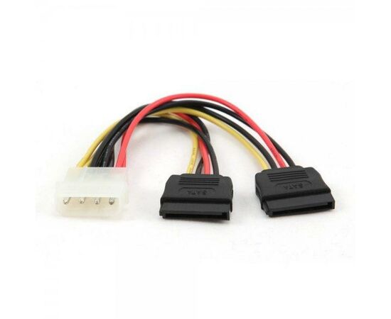 Кабель питания Molex to 2xSATA power 0.3m Cablexpert (CC-SATA-PSY-0.3M)