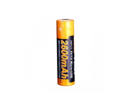 Аккумулятор Fenix 18650  2600 mAh micro usb зарядка (ARB-L18-2600U), изображение 5 Аккумулятор Fenix 18650  2600 mAh micro usb зарядка (ARB-L18-2600U), изображение 5