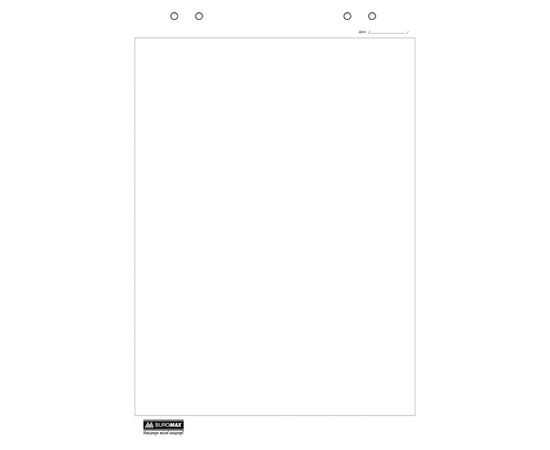 Бумага для флипчарта Buromax 64х90, 20 sheets., unlined (BM.2296)