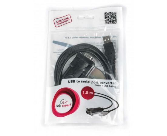 Кабель для передачи данных USB to COM 1.5m Cablexpert (UAS-DB9M-02), изображение 3 Кабель для передачи данных USB to COM 1.5m Cablexpert (UAS-DB9M-02), изображение 3