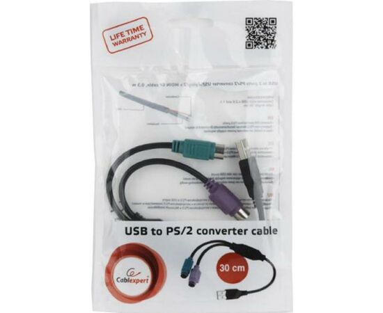 Переходник USB to PS/2 Cablexpert (UAPS12-BK), изображение 3 Переходник USB to PS/2 Cablexpert (UAPS12-BK), изображение 3