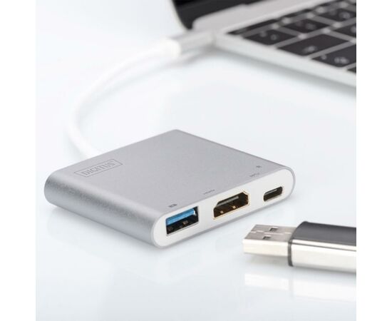 Перехідник Type-C to HDMI/USB 3.0/Type-C Digitus (DA-70838-1), зображення 3