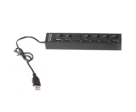 Концентратор 7 port USB 2.0 Gembird (UHB-U2P7-03), изображение 2 Концентратор 7 port USB 2.0 Gembird (UHB-U2P7-03), изображение 2