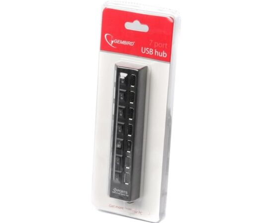 Концентратор 7 port USB 2.0 Gembird (UHB-U2P7-03), изображение 4 Концентратор 7 port USB 2.0 Gembird (UHB-U2P7-03), изображение 4