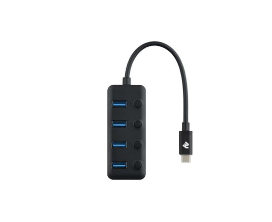 Концентратор 2E Type-C to 4xUSB3.0, with switch, 0.25 м (2E-W1406), изображение 2 Концентратор 2E Type-C to 4xUSB3.0, with switch, 0.25 м (2E-W1406), изображение 2