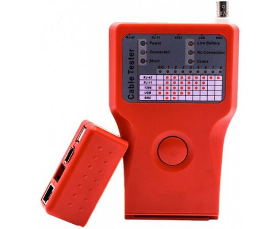 Тестер кабельный 5 в 1 -> RJ-45/RJ-11/BNC/USB/1394 Merlion (KTRJUSB)