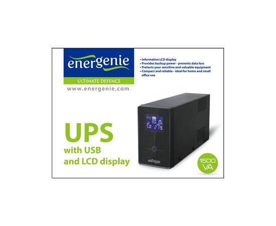 Источник бесперебойного питания EnerGenie EG-UPS-034 1500VA LCD (EG-UPS-034), изображение 2 Источник бесперебойного питания EnerGenie EG-UPS-034 1500VA LCD (EG-UPS-034), изображение 2