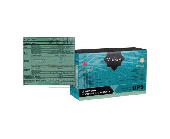 Источник бесперебойного питания Vinga LED 800VA plastic case with USB (VPE-800PU), изображение 12 Источник бесперебойного питания Vinga LED 800VA plastic case with USB (VPE-800PU), изображение 12