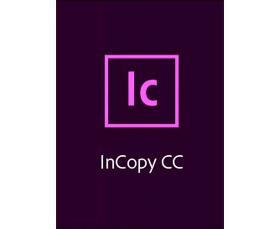 ПЗ для роботи з текстом Adobe InCopy CC teams Multiple/Multi Lang Lic Subs New 1Year (65297670BA01A12)