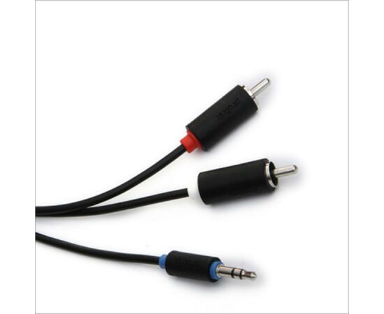 Кабель мультимедійний Jack 3.5mm папа/2RCA папа 5.0m Prolink (PB103-0500), зображення 2 Кабель мультимедійний Jack 3.5mm папа/2RCA папа 5.0m Prolink (PB103-0500), зображення 2