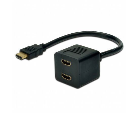 Кабель мультимедійний HDMI F to 2xHDMI M Digitus (AK-330400-002-S)