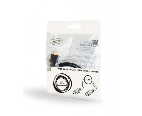 Кабель мультимедийный HDMI to HDMI 1.0m Cablexpert (CC-HDMI4L-1M), изображение 4 Кабель мультимедийный HDMI to HDMI 1.0m Cablexpert (CC-HDMI4L-1M), изображение 4