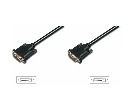 Кабель мультимедійний DVI to DVI 24+1pin, 3.0m Assmann (AK-320108-030-S)