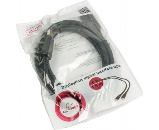 Кабель мультимедийный Display Port to Display Port 1.8m v1.2 Cablexpert (CC-DP2-6), изображение 2 Кабель мультимедийный Display Port to Display Port 1.8m v1.2 Cablexpert (CC-DP2-6), изображение 2