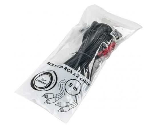 Кабель мультимедийный 2RCA to 2RCA 5.0m Cablexpert (CCA-2R2R-5M), изображение 3