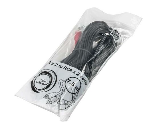 Кабель мультимедийный 2RCA to 2RCA 7.5m Cablexpert (CCA-2R2R-7.5M), изображение 3