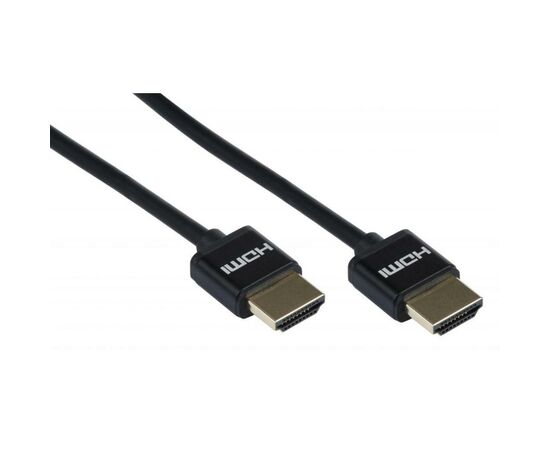 Кабель мультимедийный HDMI to HDMI 3.0m 2.0 Slim black 2E (2EW-1119-3m), изображение 2 Кабель мультимедийный HDMI to HDMI 3.0m 2.0 Slim black 2E (2EW-1119-3m), изображение 2