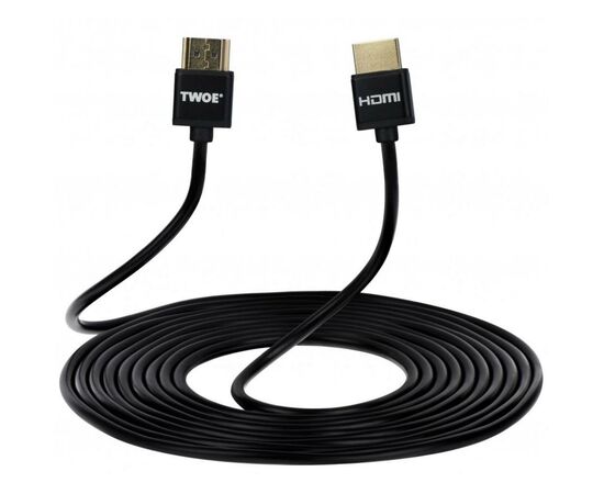 Кабель мультимедійний HDMI to HDMI 3.0m 2.0 Slim black 2E (2EW-1119-3m)
