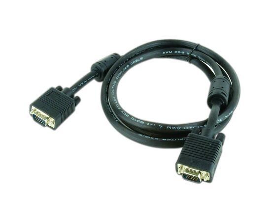 Кабель мультимедийный VGA 1.8m HD15M Pro black REAL-EL (EL123500043), изображение 2 Кабель мультимедийный VGA 1.8m HD15M Pro black REAL-EL (EL123500043), изображение 2