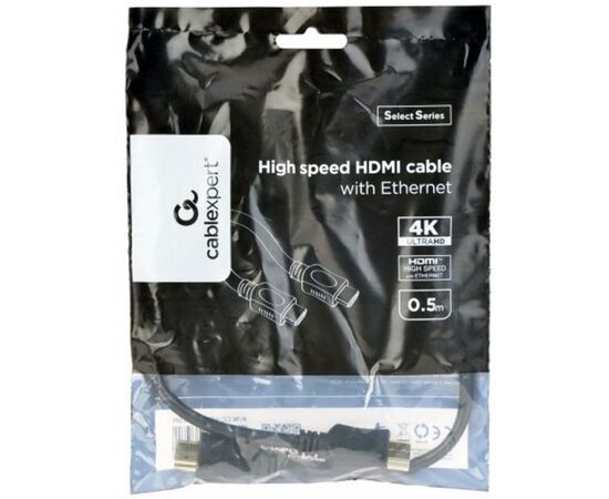 Кабель мультимедийный HDMI to HDMI 0.5m V.1.4 Cablexpert (CC-HDMI4L-0.5M), изображение 3 Кабель мультимедийный HDMI to HDMI 0.5m V.1.4 Cablexpert (CC-HDMI4L-0.5M), изображение 3