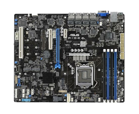 Серверная материнская плата ASUS P11C-C/4L s1151 C242, 4xDDR4, ATX (P11C-C/4L), изображение 2 Серверная материнская плата ASUS P11C-C/4L s1151 C242, 4xDDR4, ATX (P11C-C/4L), изображение 2