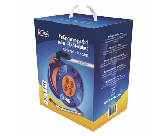 Сетевой удлинитель EMOS катушка 4 роз., 20 м (P09220), изображение 6 Сетевой удлинитель EMOS катушка 4 роз., 20 м (P09220), изображение 6