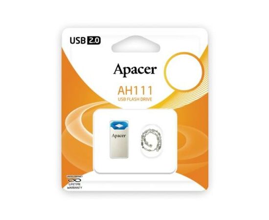 USB флеш накопитель Apacer 16GB AH111 Blue RP USB2.0 (AP16GAH111U-1), изображение 5