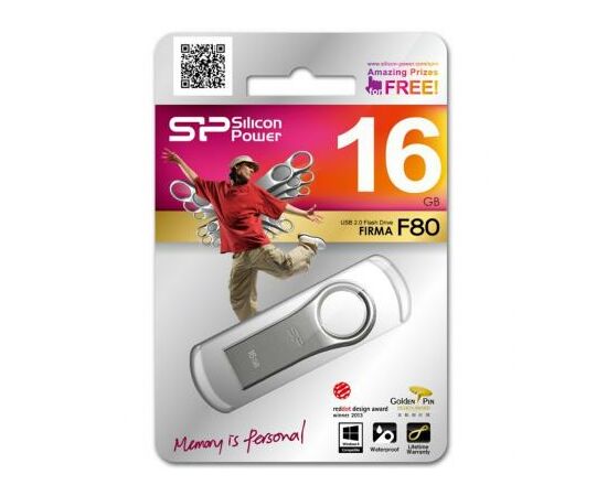 USB флеш накопитель Silicon Power 16GB Firma F80 USB 2.0 (SP016GBUF2F80V1S), изображение 4 USB флеш накопитель Silicon Power 16GB Firma F80 USB 2.0 (SP016GBUF2F80V1S), изображение 4