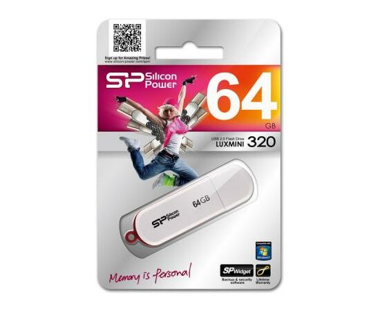USB флеш накопитель Silicon Power 64GB Luxmini 320 USB 2.0 (SP064GBUF2320V1W), изображение 4 USB флеш накопитель Silicon Power 64GB Luxmini 320 USB 2.0 (SP064GBUF2320V1W), изображение 4