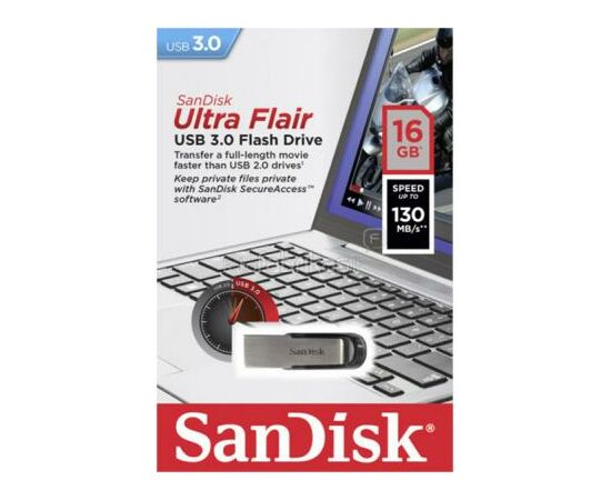 USB флеш накопитель SanDisk 16GB Ultra Flair USB 3.0 (SDCZ73-016G-G46), изображение 5 USB флеш накопитель SanDisk 16GB Ultra Flair USB 3.0 (SDCZ73-016G-G46), изображение 5