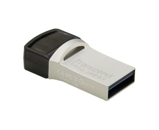 USB флеш накопичувач Transcend 64GB JetFlash 890S USB 3.1 (TS64GJF890S), зображення 2