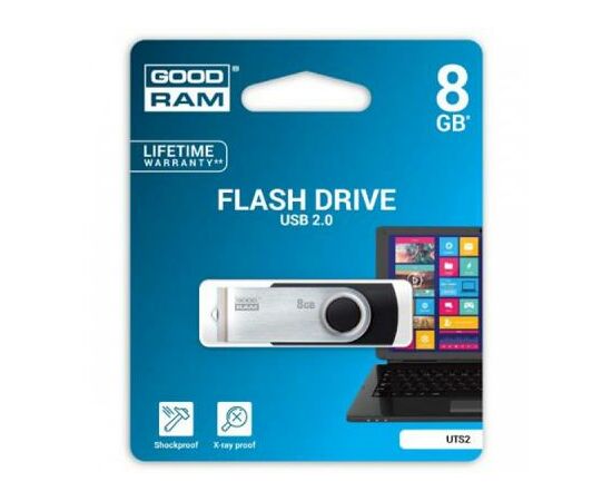 USB флеш накопитель Goodram 8GB Twister Black USB 2.0 (UTS2-0080K0R11), изображение 4 USB флеш накопитель Goodram 8GB Twister Black USB 2.0 (UTS2-0080K0R11), изображение 4