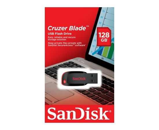 USB флеш накопитель SanDisk 128GB Cruzer Blade USB 2.0 (SDCZ50-128G-B35), изображение 8 USB флеш накопитель SanDisk 128GB Cruzer Blade USB 2.0 (SDCZ50-128G-B35), изображение 8