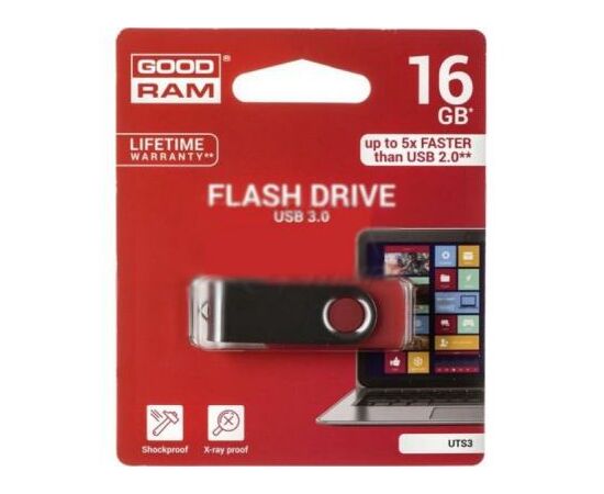 USB флеш накопитель Goodram 16GB Twister Red USB 3.0 (UTS3-0160R0R11)