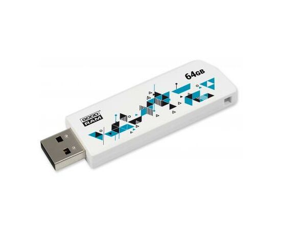 USB флеш накопитель Goodram 64GB Cl!ck White USB 2.0 (UCL2-0640W0R11), изображение 4 USB флеш накопитель Goodram 64GB Cl!ck White USB 2.0 (UCL2-0640W0R11), изображение 4
