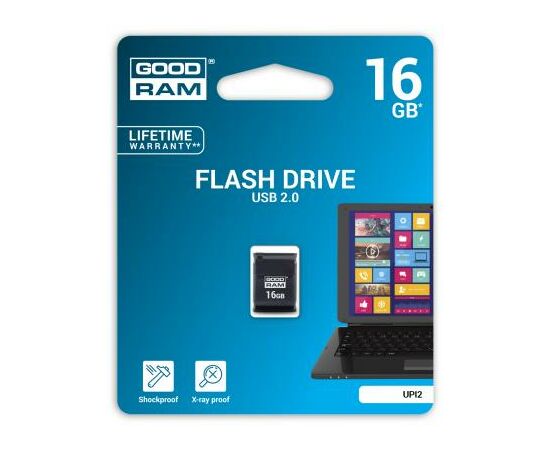 USB флеш накопитель Goodram 16GB UPI2 Piccolo Black USB 2.0 (UPI2-0160K0R11), изображение 2 USB флеш накопитель Goodram 16GB UPI2 Piccolo Black USB 2.0 (UPI2-0160K0R11), изображение 2