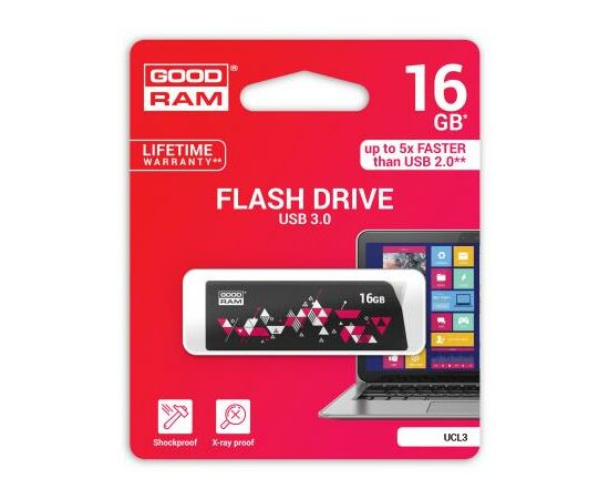 USB флеш накопитель Goodram 16GB UCL3 Cl!ck Black USB 3.0 (UCL3-0160K0R11), изображение 4 USB флеш накопитель Goodram 16GB UCL3 Cl!ck Black USB 3.0 (UCL3-0160K0R11), изображение 4