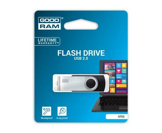 USB флеш накопитель Goodram 64GB Twister Black USB 2.0 (UTS2-0640K0R11), изображение 3 USB флеш накопитель Goodram 64GB Twister Black USB 2.0 (UTS2-0640K0R11), изображение 3