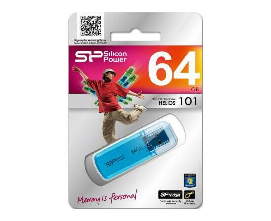 USB флеш накопитель Silicon Power 64GB Helios 101 Blue USB 2.0 (SP064GBUF2101V1B), изображение 6 USB флеш накопитель Silicon Power 64GB Helios 101 Blue USB 2.0 (SP064GBUF2101V1B), изображение 6