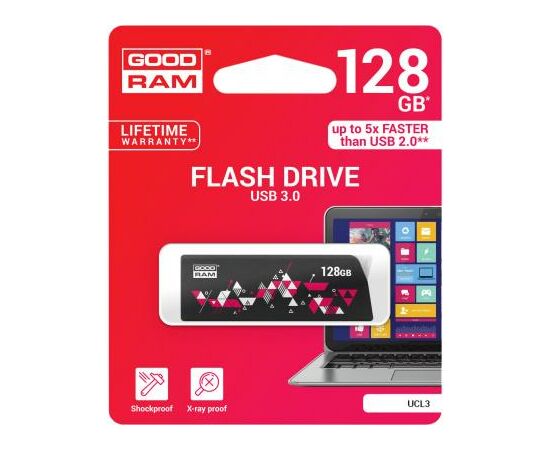 USB флеш накопитель Goodram 128GB UCL3 Click Black USB 3.0 (UCL3-1280K0R11), изображение 4 USB флеш накопитель Goodram 128GB UCL3 Click Black USB 3.0 (UCL3-1280K0R11), изображение 4